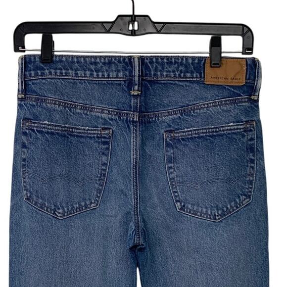 New American Eagle Womens Size 10 Cotton Blend Slim Straight Denim Blue Jeans - Picture 4 of 6